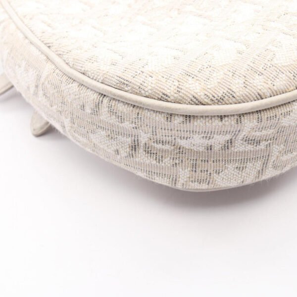 Dior White Saddle Oblique Belt Bag
