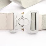 Dior White Saddle Oblique Belt Bag