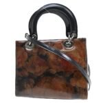 Dior Brown Vintage Patent Lady Dior