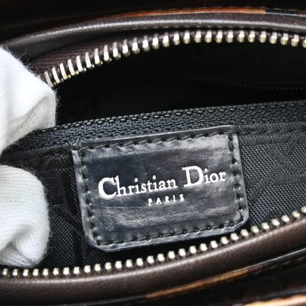 Dior Brown Vintage Patent Lady Dior