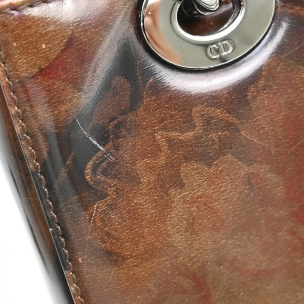 Dior Brown Vintage Patent Lady Dior