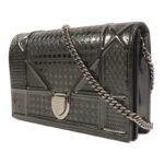 Dior Grey Diorama Metalic Chain Cross-body Bag