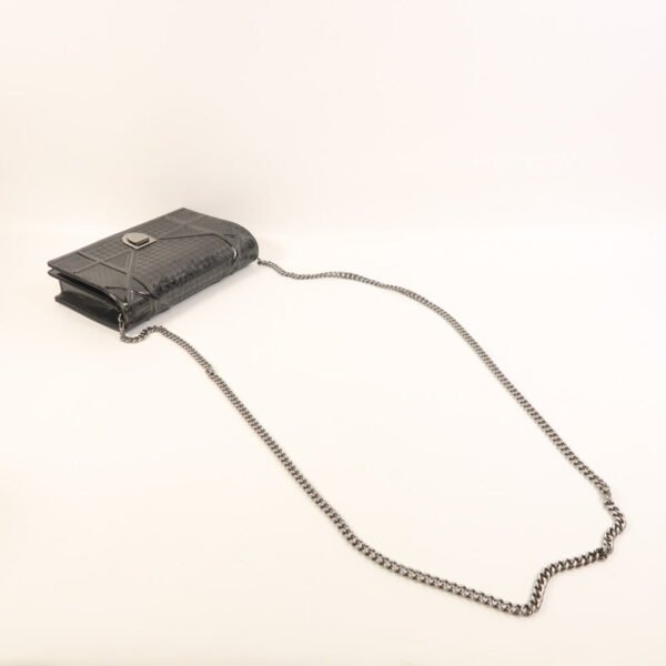 Dior Grey Diorama Metalic Chain Cross-body Bag