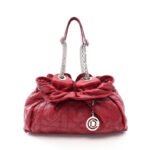Dior Red Lutrant Chain Tote