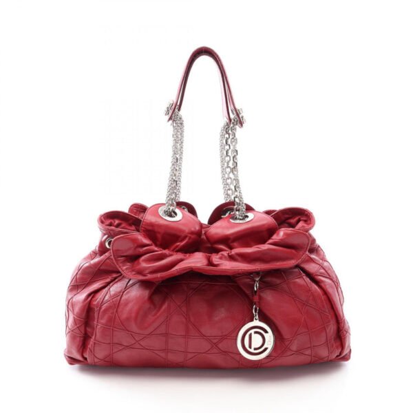 Dior Red Lutrant Chain Tote