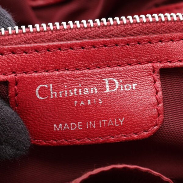 Dior Red Lutrant Chain Tote