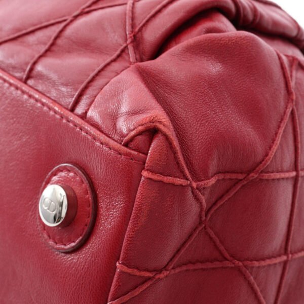 Dior Red Lutrant Chain Tote