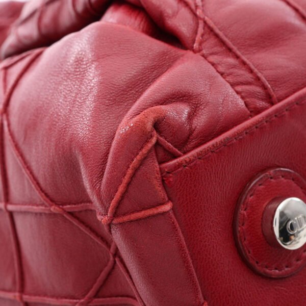 Dior Red Lutrant Chain Tote