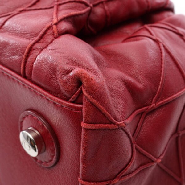 Dior Red Lutrant Chain Tote