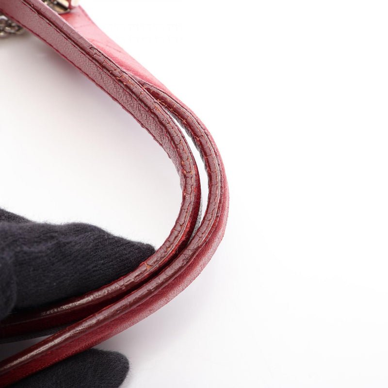 Dior Red Lutrant Chain Tote - Image 12