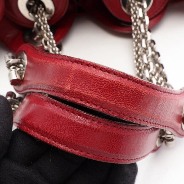 Dior Red Lutrant Chain Tote