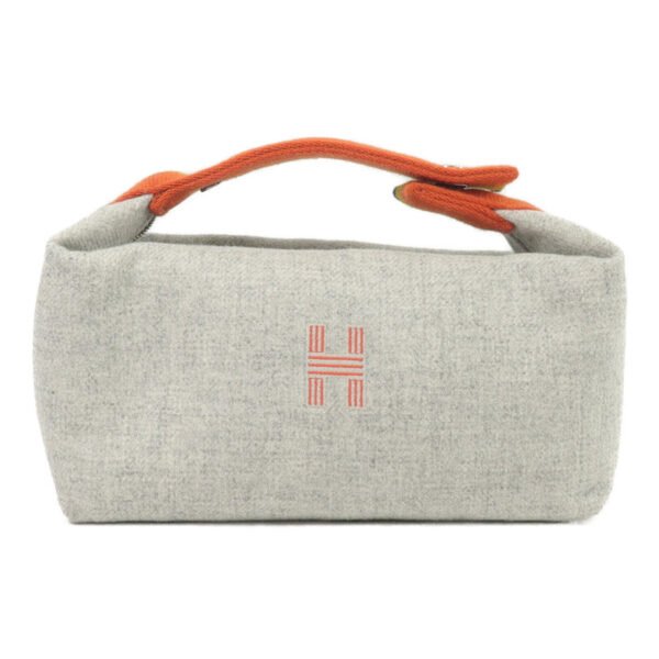 Hermès Grey Wool Bride A Small Case Bag