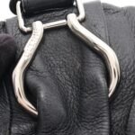 Celine Black Leather 2-Way Pillow Bag