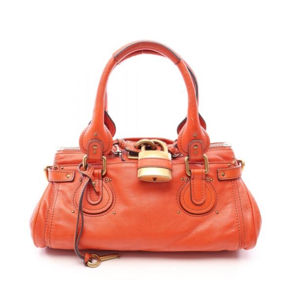 Chloé Orange Leather Paddington