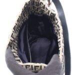 Fendi Navy Zucchino Canvas Bucket Bag