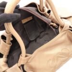 Loewe Gold Nappa Gathered Handbag
