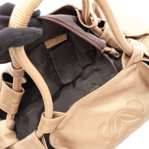 Loewe Gold Nappa Gathered Handbag