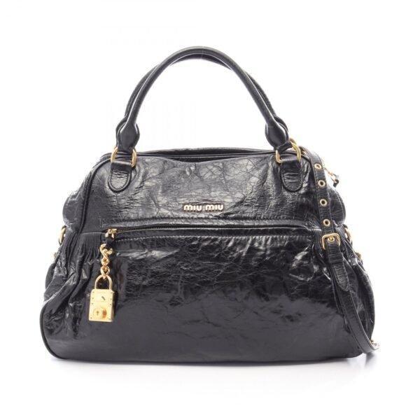 Miu Miu Crinkled Leather Two-Way Bag