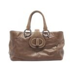 Prada Khaki Leather Square Tote BN2067