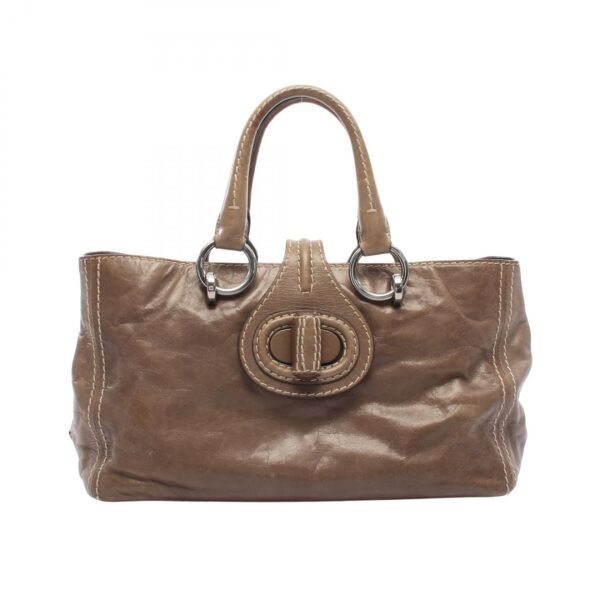 Prada Khaki Leather Square Tote BN2067
