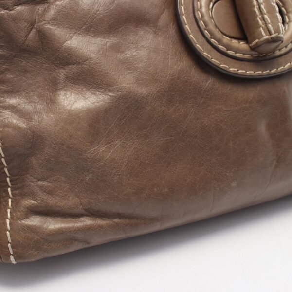 Prada Khaki Leather Square Tote BN2067