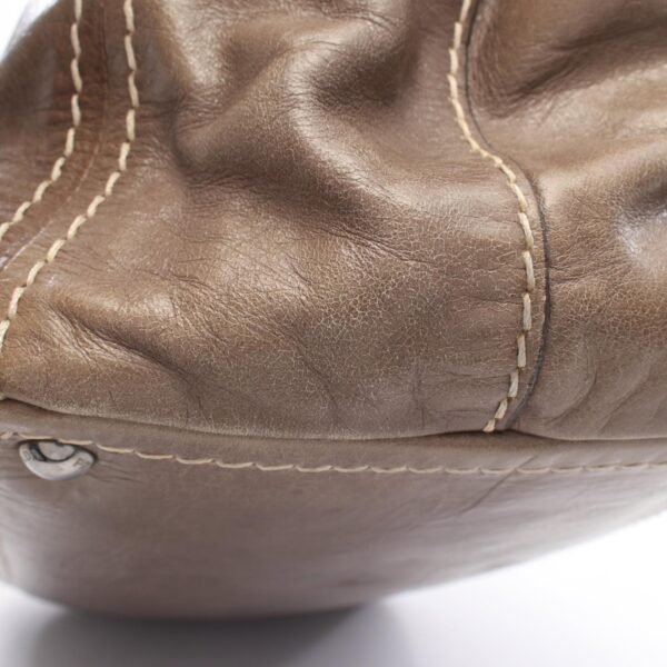 Prada Khaki Leather Square Tote BN2067