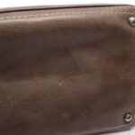 Prada Khaki Leather Square Tote BN2067