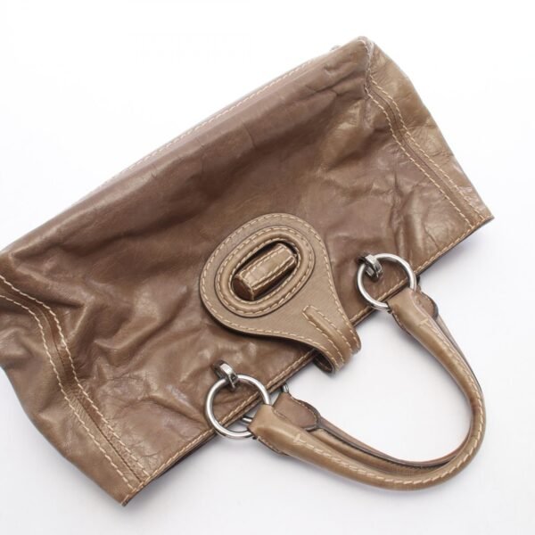 Prada Khaki Leather Square Tote BN2067